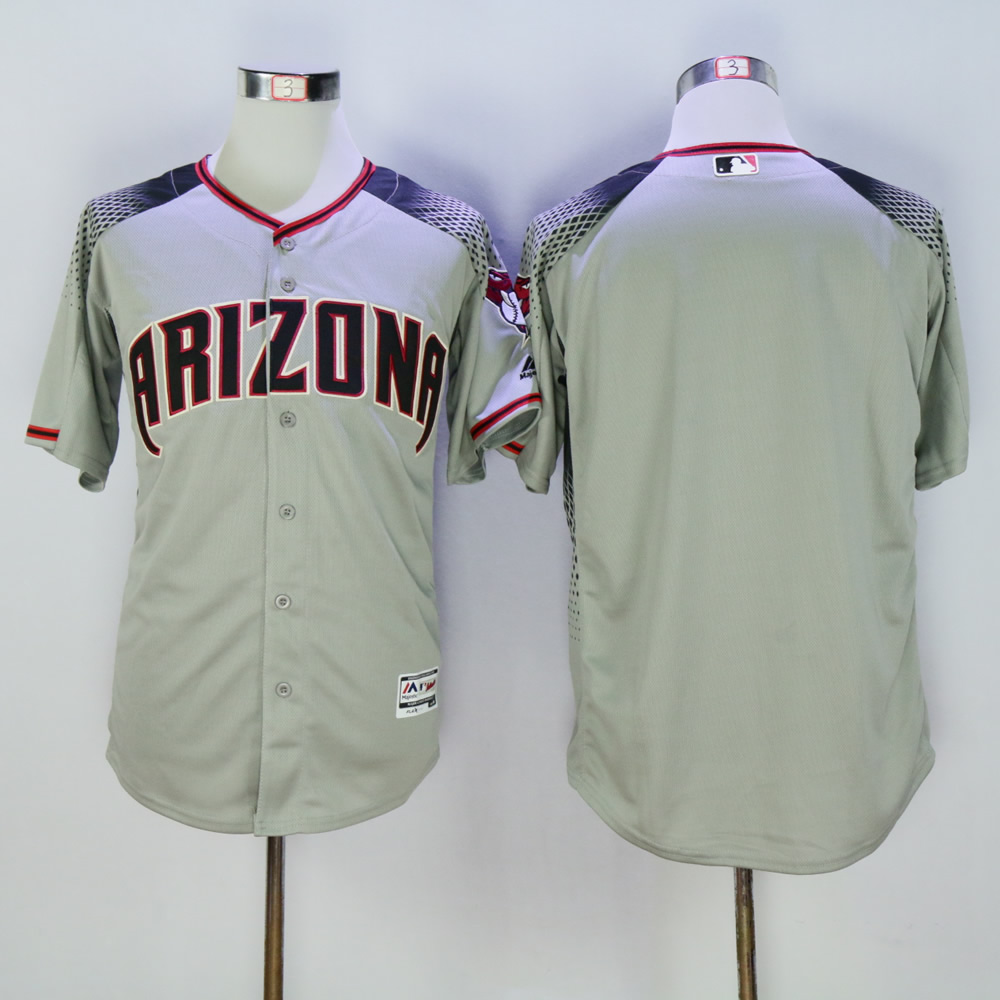 Men Arizona Diamondback Blank Grey MLB Jerseys1->arizona diamondback->MLB Jersey